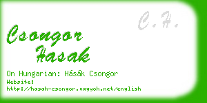 csongor hasak business card